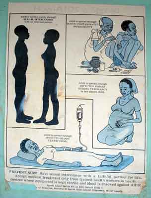 Plakat: How AIDS is pread