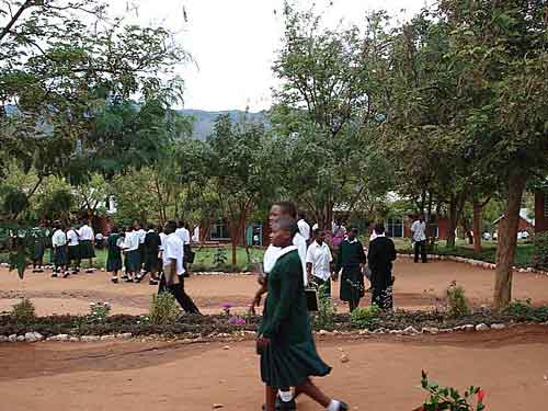 Schüler in der Mittagspause